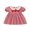 Red, variant on BemeyourBBs Toddler Baby Girls Valentines Dress Outfits Loose Fit A Line Love Heart Embroidery Striped Doll Collar Short Sleeve Dress Spring Summer Clothes