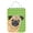 Pug #3, variant on Pug Black St. Patricks Day Shamrock Portrait Wall or Door Hanging Prints