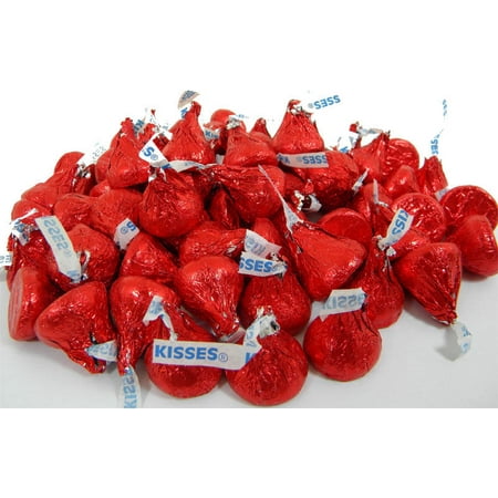 Hershey's Kisses, Original - Milk Chocolate in Red Foils (Pack of 1