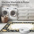 thumbnail image 5 of ODIKA 6'x9' Machine Washable Non-Slip Area Rug, Extra Large Welcome with Floral Motifs for Front Door High Traffic Rug, Blue, 72378, 5 of 7