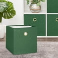 thumbnail image 2 of Mainstays Collapsible Fabric Cube Storage Bins (10.5" x 10.5"), 4 Pack, Green Sage Swirl, 2 of 6