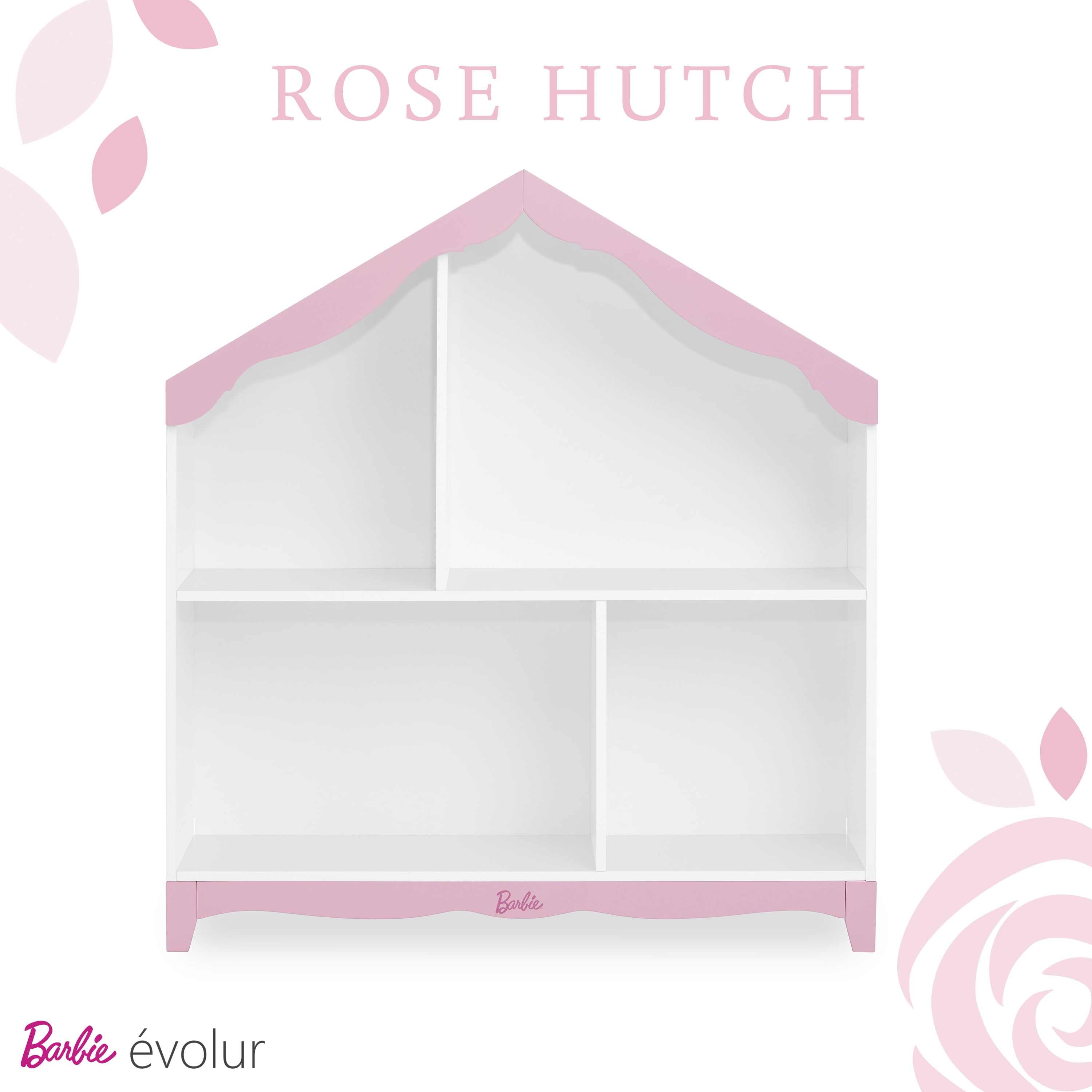 Barbie by Evolur Rose Hutch in White and Pink