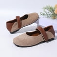 thumbnail image 6 of Women's Faux Suede Ankle Strap Loafers, Plus Size Comfortable Casual Flat Shoes for Spring Autumn, 6 of 10