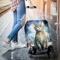 thumbnail image 3 of Hello Winter Devon Rex Welcome Snowy Night Watercolor Vintage Travel Luggage Cover Cat Lover Kitten Owner Gifts Suitcase Dust Protective Decor - 01011, 3 of 5