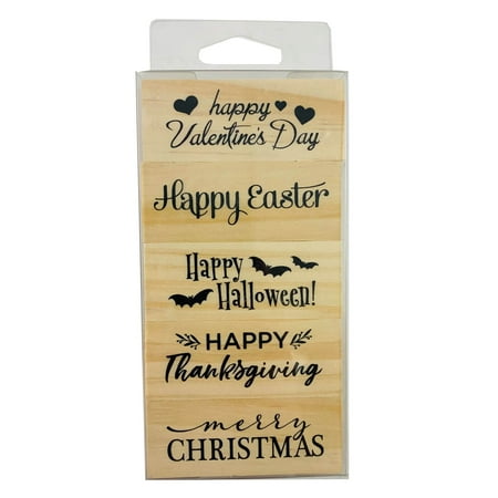 UPC: 0191518159790 | Holidays Wood Stamp Set by Recollections™