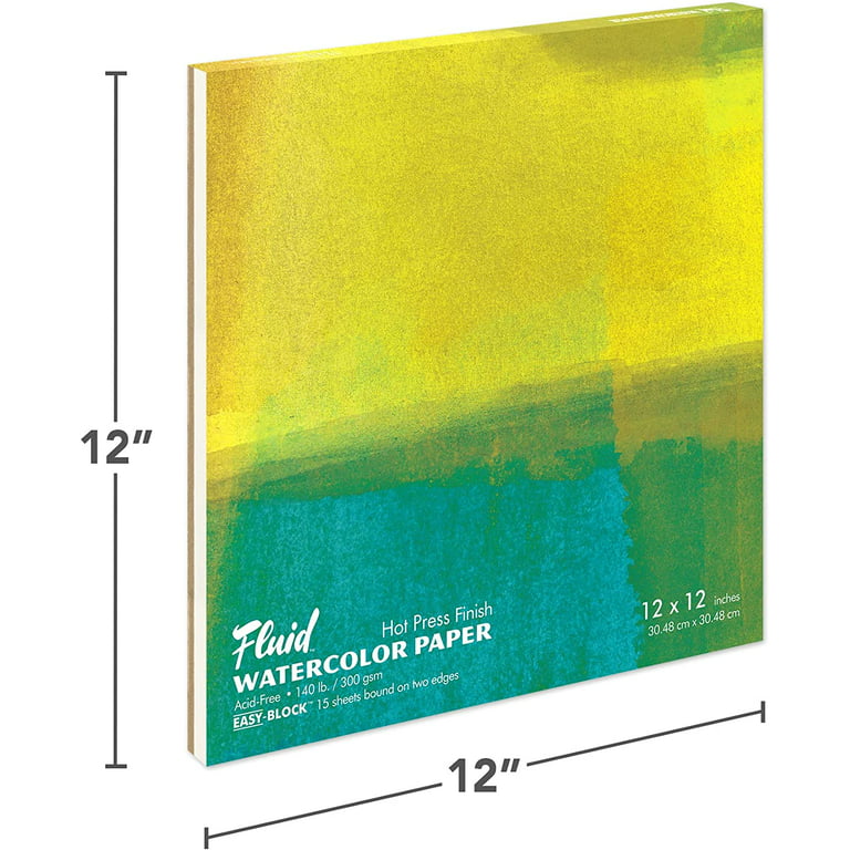 MEEDEN 100% Cotton Watercolor Paper Pad, 15×10, Cold Press, 140lb/300gsm