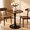 Faux Walnut-24IN, variant on BINBANK Round Dining Table, 24 Inch, White, Pedestal Base Tulip Design, Compact Space Saving, Suitable for 2-4 People, Kitchen Living Room Cafe