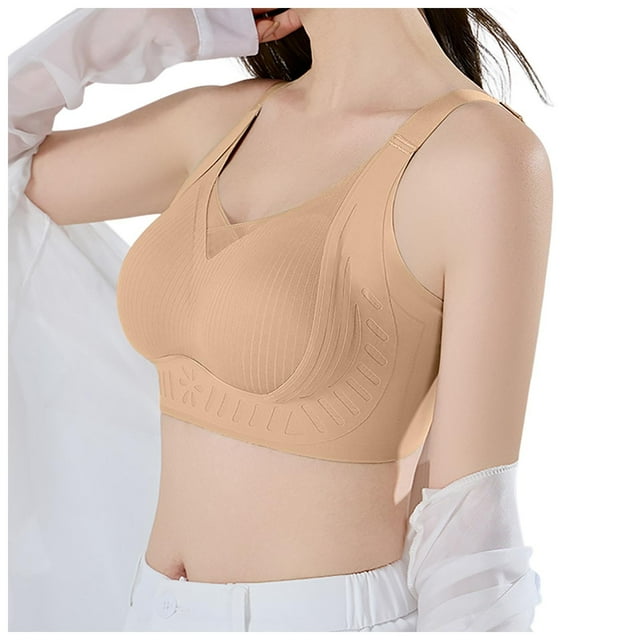 Women's Fixed Cup Lift Seamless Bra - Adjustable Underwire - Breathable Retraction - M-XXXL Sizes