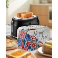 thumbnail image 5 of Fsddascl 4th of July Small Toaster Cover 2 Slice, Kitchen Appliance Covers, Independence Day Blue Red Floral Retro Toaster Oven Cover with Loop, Bread Machine Cover Polyester Dust Cover Protection, 5 of 5