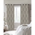 thumbnail image 3 of Beige Anchor Nautical Blackout Curtains 72 Inches Long for Bedroom, Coastal Ocean Blue Striped Thermal Insulated Room Darkening Black Out Window Curtain Panels Grommet Drapes for Living Room, 3 of 8