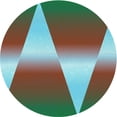 thumbnail image 1 of Ahgly Company Tapis d'Intérieur Rond Lavable en Machine Rouge Brun Transitionnel, 8 Pieds Rond, 1 of 7