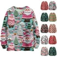 thumbnail image 7 of Women's Long Sleeve Christmas Pullover 3 D Christmas Printed Pullover Sweatshirt, 7 of 7