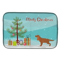 English Cocker Spaniel Merry Christmas Tree Dish Drying Mat