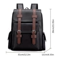 thumbnail image 3 of PRIYAL PU Leather Laptop Backpack,Vintage Travel Rucksack for Work,Travel,Large Casual Daypacks, 3 of 8