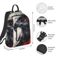 thumbnail image 2 of Disketp Red Black Ink Style Bald Eagle Mochila Ligera e Impermeable, Mochila de Día Resistente para Viajes, Senderismo y Uso Diario para Hombre y Mujer, 2 of 7