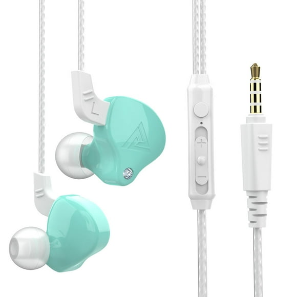 Écouteurs Intra-Auriculaires Filaires 3,5 mm avec Basses, Casque Stéréo en Métal, Vert Camarone