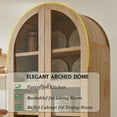 thumbnail image 6 of SinCiDo Arched Kitchen Pantry Storage Cabinet, 71" Tall Wood Pantry Shelves with 2 Doors & 2 Large Drawers for Dining Room Living Room, 6 of 7