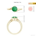 thumbnail image 6 of ANGARA Natural Classic Round 1.2 ct Emerald Solitaire Bypass Engagement Ring in 14K Yellow Gold for Women (Size-7mm) | May Birthstone, Anniversary, Jewelry Gift for Women | Natural Emerald Ring, 6 of 10