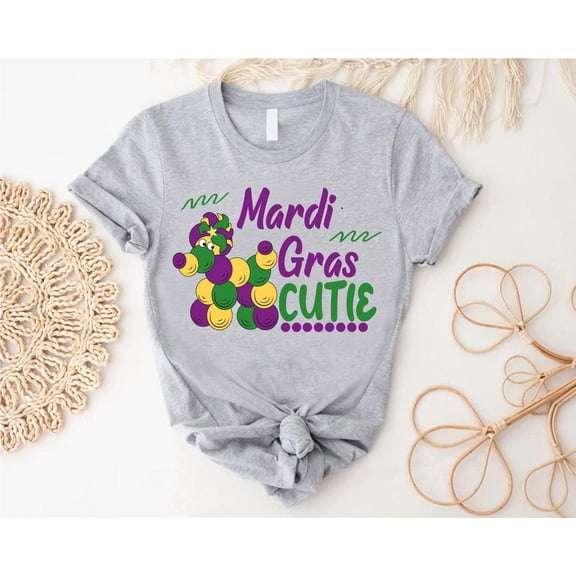 Mardi Gras Bead Dog Shirt, Mardi Gras Shirt, Mardi Gras Gift, Mardi Gras Cutie Shirt, Mardi Gras Carnival Shirt, Parade Tee, Full Size S-5XL