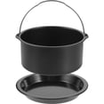 thumbnail image 1 of 1 juego de olla para freidora de aire, molde para pasteles, cesta antiadherente para freidora de aire, bandeja reutilizable para hornear, 1 of 7