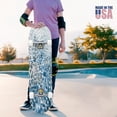 thumbnail image 4 of 31"x8" Abstract Blue Complete Skateboards for Beginners, Double Kick 7 Ply Maple Deck Skateboard with Wheels, Gifts for Kids Teens, 4 of 8