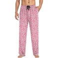 thumbnail image 4 of Top-kevin Rose Floral Leopard Spot Pajama Pants Men's Lounge Pants Straight-Fit Men Pajama Bottoms, 4 of 13