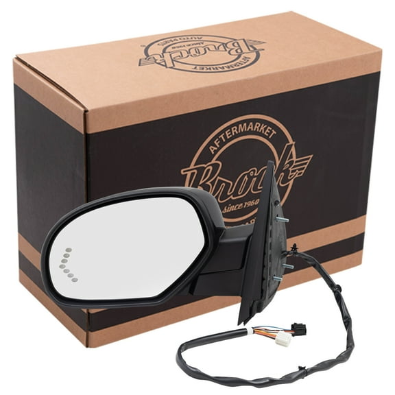 Brock Power Mirror for 2007-2013 Silverado 1500 Turn Signal Indicator Puddle Lamp Memory Heated