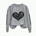 thumbnail image 6 of Towmus Women's Cute Love Heart Sweatshirt Casual Long Sleeve Crew Neck Sweatshirts Fall Loose Fit Y2k Pullover Tops, 6 of 6
