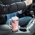thumbnail image 4 of Yayeee 40oz Stainless Steel Tumbler with Straw and Handle Double-Wall Insulated Travel Water Bottle, Cute Pink Halloween, 4 of 8