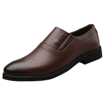 XDDST Mens Casual Shoes Men s Fashion Casual Pointed Toe Leather Wedding Shoes Business Shoes