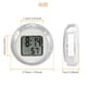 thumbnail image 5 of sweethay Reloj para salpicadero, componente electrónico ABS, suministros multiusos para coche, reloj adhesivo, temporizador Digital doméstico Automoción decorativa y accesorios Blanco, 5 of 6