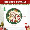 thumbnail image 2 of Sanmadrola Christmas Decoration Wall Clock Home Indoor Decor Silent Non Ticking Wooden 12'' Santa, 2 of 7