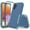 Blue+Green, variant on Feishell for Samsung Galaxy A32 5G Durable Rugged Case, [Three Layers Protection] [Military Grade Drop Protection] Heavy Duty Shockproof Anti-Scratch Support Wireless Charging Phone Case, Red+Black
