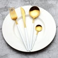 thumbnail image 3 of BeesClover 4pcs Cutlery Set Non-slip Smooth Edge Comfortable Grip 304 Stainless Steel Knife Fork Set Ideal for Home Restaurant, 3 of 8