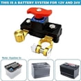 thumbnail image 2 of Universal Battery Disconnect & Leak Protector, 12/24v Car Battery Terminal Protector, Car Batterys Disconnect Switch, Anti-Leakage Switch Power Cutoff Car Parts, with Vehicles Boats, 2 of 6