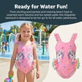 thumbnail image 4 of Girls One Piece Cartoon Swimsuit with Colorful Ruffles Design Cute Character Swimwear for Kids Girls 5-6 Years, 4 of 10