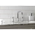 thumbnail image 3 of Kingston Brass KS1411RKX Webb Widespread Bathroom Faucet with Knurled Handle and Push Pop-Up Drain, Polished Chrome, 3 of 8