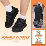 FitVille Extra Extra Wide Walking Shoes for Men with Adjustable Strap, Black, 11.5 Xx-Wide