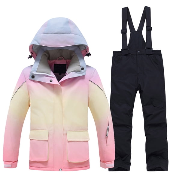 Piomll Outfits for Girls Sets Ski Winter Water Windproof Thermal Snowsuit Jacket Pants Kids Outfits