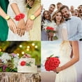 thumbnail image 6 of 25 PCS Red Artificial Flowers Real Looking Faux Foam Fake Roses with Stems for Wedding Decoration Bridal Shower Centerpieces Arrangements Party Tables Decor, 6 of 6