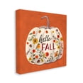 thumbnail image 3 of Hello Fall Patterned White Pumpkin Floral Botanicals Botanical & Floral Graphic Art Gallery-Wrapped Canvas Print Wall Art, 3 of 7