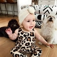 thumbnail image 6 of SPRING PARK Baby Girl Boy Cute Solid Color Donuts Turban Knot Headdress Headwear Wrap Hat Wrinkle Cap, 6 of 7