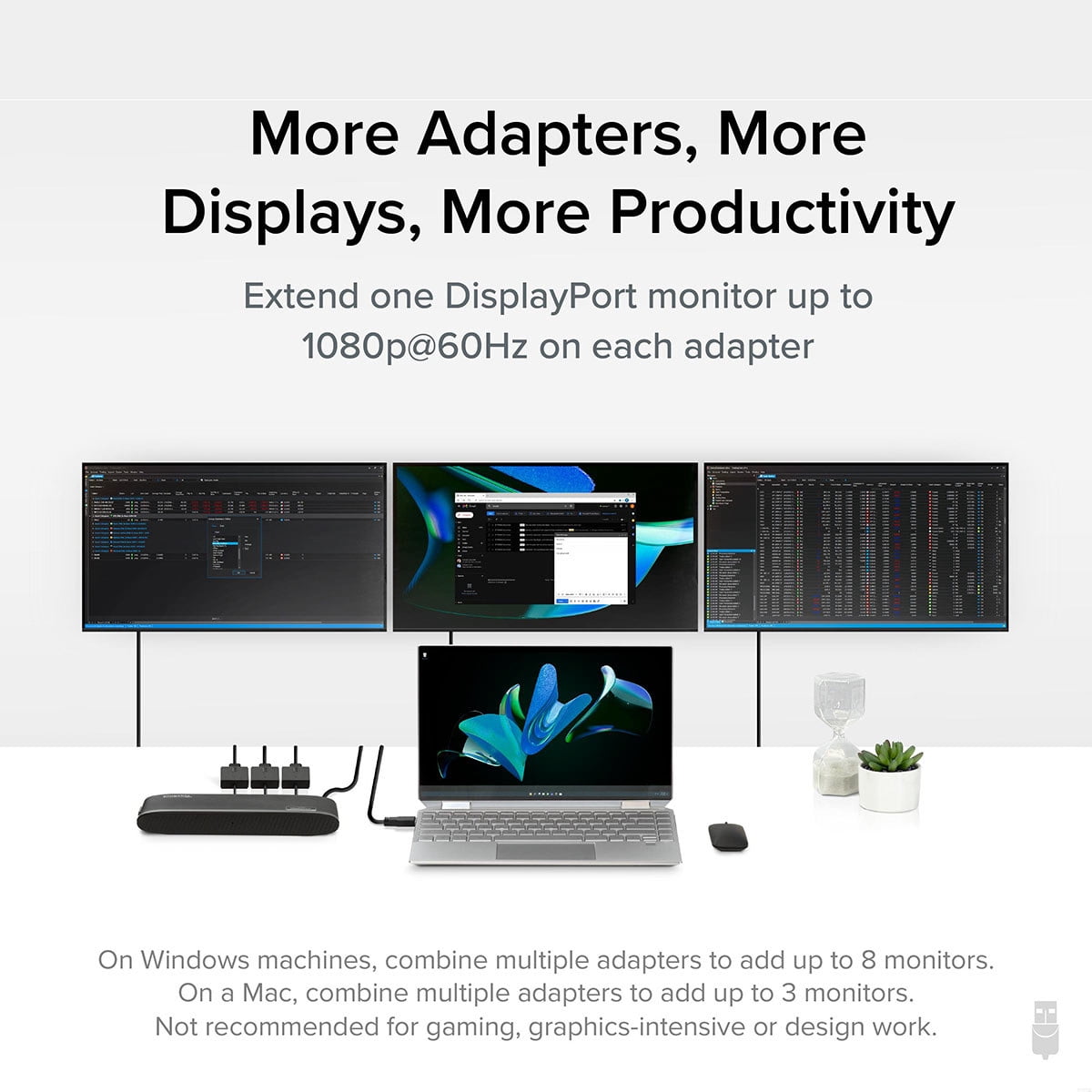 Plugable USB C to DisplayPort Adapter, Universal Video Graphics Adapter for USB 3.0 and USB-C Macs and Windows