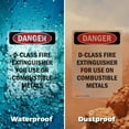 thumbnail image 5 of (2 Pack) D-Class Fire Extinguisher For OSHA Danger Sign 5 Inch X 3.5 Inch Vinyl Label Decal Sticker Weather Resistant, UV Protected for Workplace, Business, and Construction Site, Made, 5 of 7