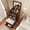 Walnut, variant on 3 in 1 Flip Top Vanity Desk with Lighted Mirror, Clear Glass Tabletop Makeup Vanity Set with 3 Drawers & Stool, Compact Dressing Table for Bedroom Small Space