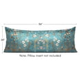 thumbnail image 6 of Sweet Jojo Designs Boho Floral Wildflower Blue and Orange Girl Satin Body Pillow Cover Case 54x20 (Pillow Not Included), 6 of 6