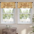 thumbnail image 2 of LALILO Kitchen Curtain Valance Vintage Europe Map With Rod Pocket Window Curtain 52"x 18" Set of 2, 2 of 5