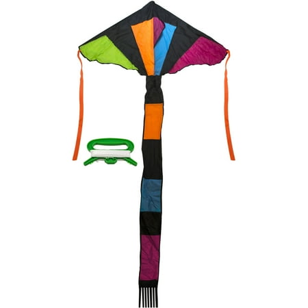 Matney Rainbow Delta Kite, Colorful and Fun Kite, Great for All Summer Activities, (Best Kites For Kiteboarding)