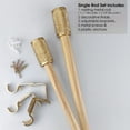 thumbnail image 4 of SKYPLUS LIVING 1 inch Single Window Curtain Rod with Gold Finials Set, Adjustable 36-72 in,wood pattern, 4 of 8
