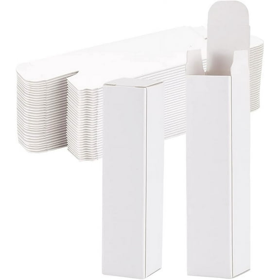 30pc Paper Candy Boxes Bakery Box with PVC Clear Window for Party Wedding Baby Shower Rectangle White 8.7x6.2x3cm